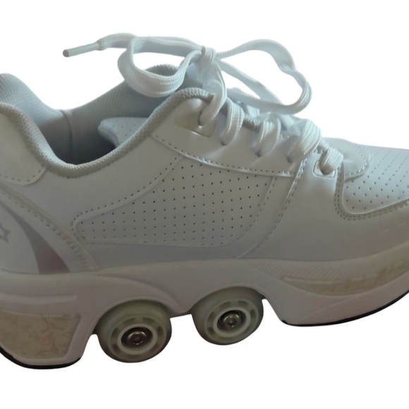 Unisex White Silver Roller Skate Shoes WMS Size EUR 37 US 7 Eqv to Youth Sz 5 - Picture 10 of 15